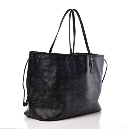 MCM Visetos Large Liz Reversible Shopper Tote Black 5 of 11