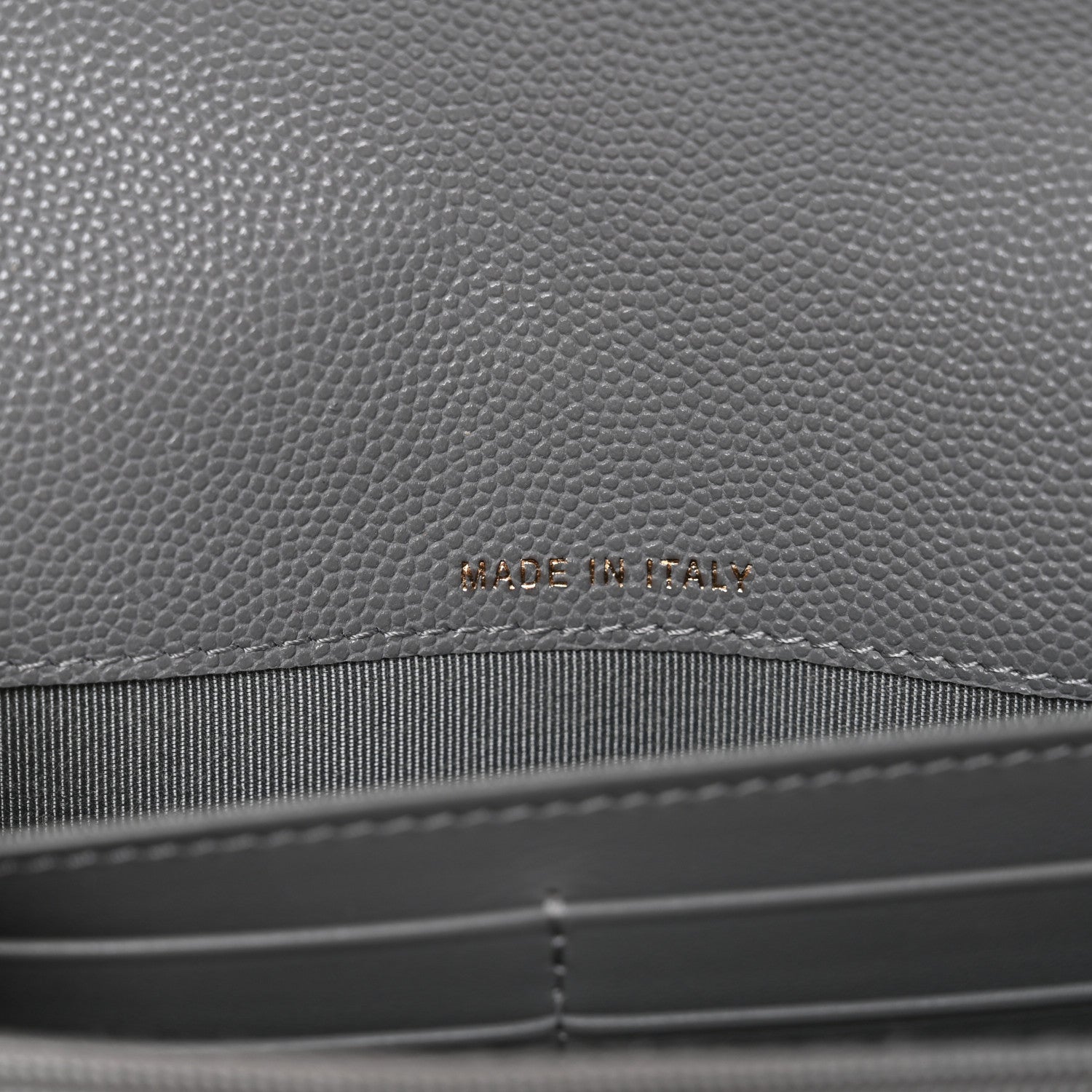 Chanel Caviar Quilted Large Gusset Flap Wallet Grey 6 of 11