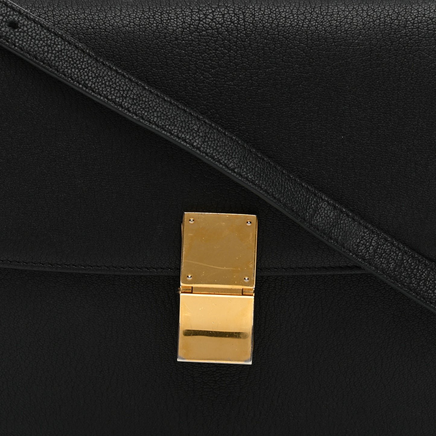 Goatskin Medium Classic Box Flap Bag Black