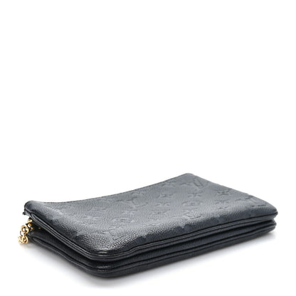 Louis Vuitton Empreinte Double Zip Pochette Black 4 of 9
