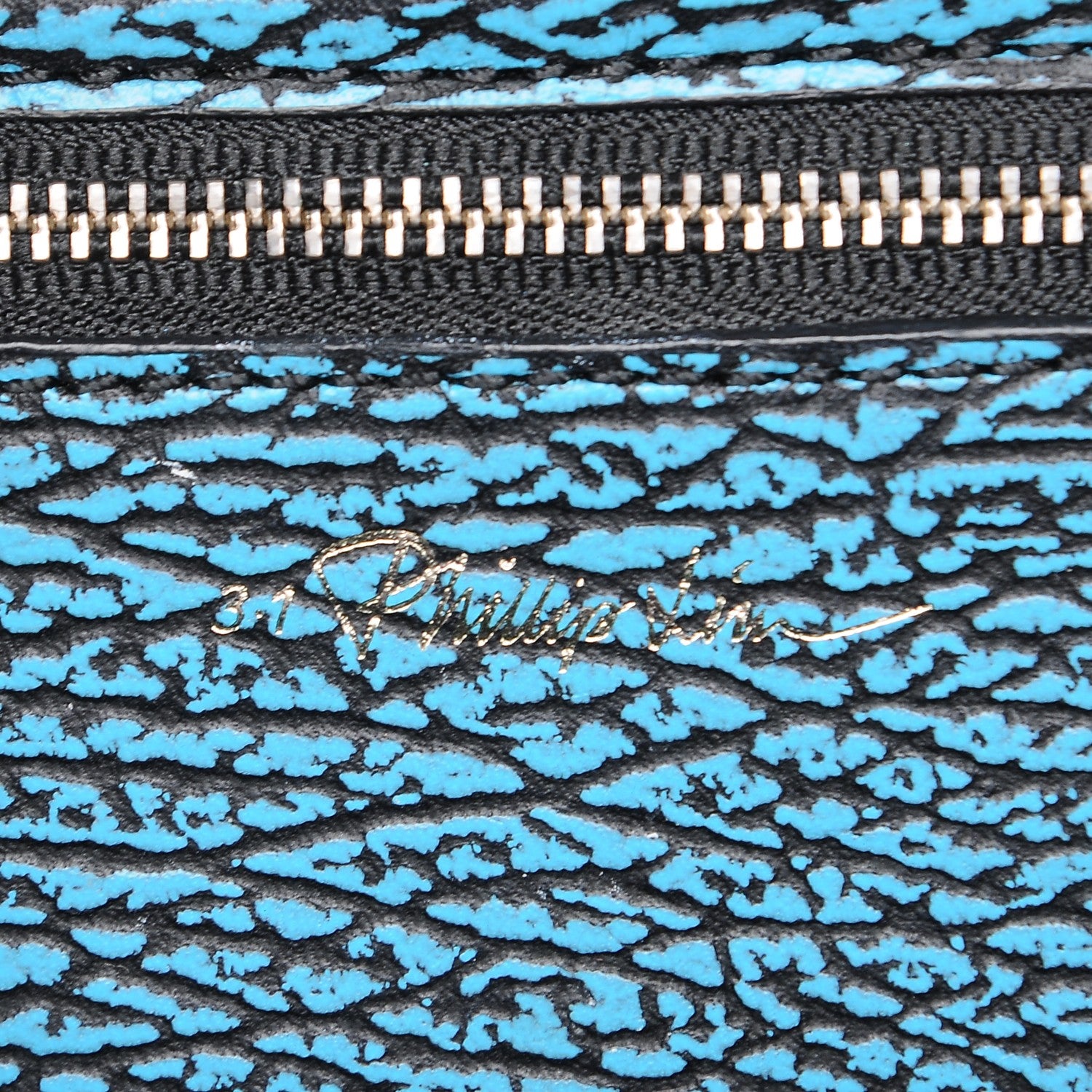 3.1 Phillip Lim 3.1 Textured Calfskin Mini Pashli Satchel Turquoise Black 7 of 8