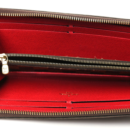 Louis Vuitton Damier Ebene Clemence Wallet Cherry 5 of 12