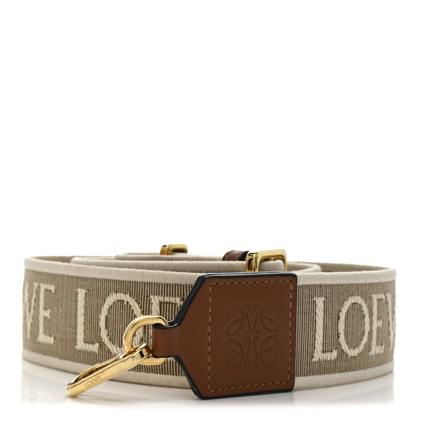 Calfskin Jacquard Anagram Strap Oak