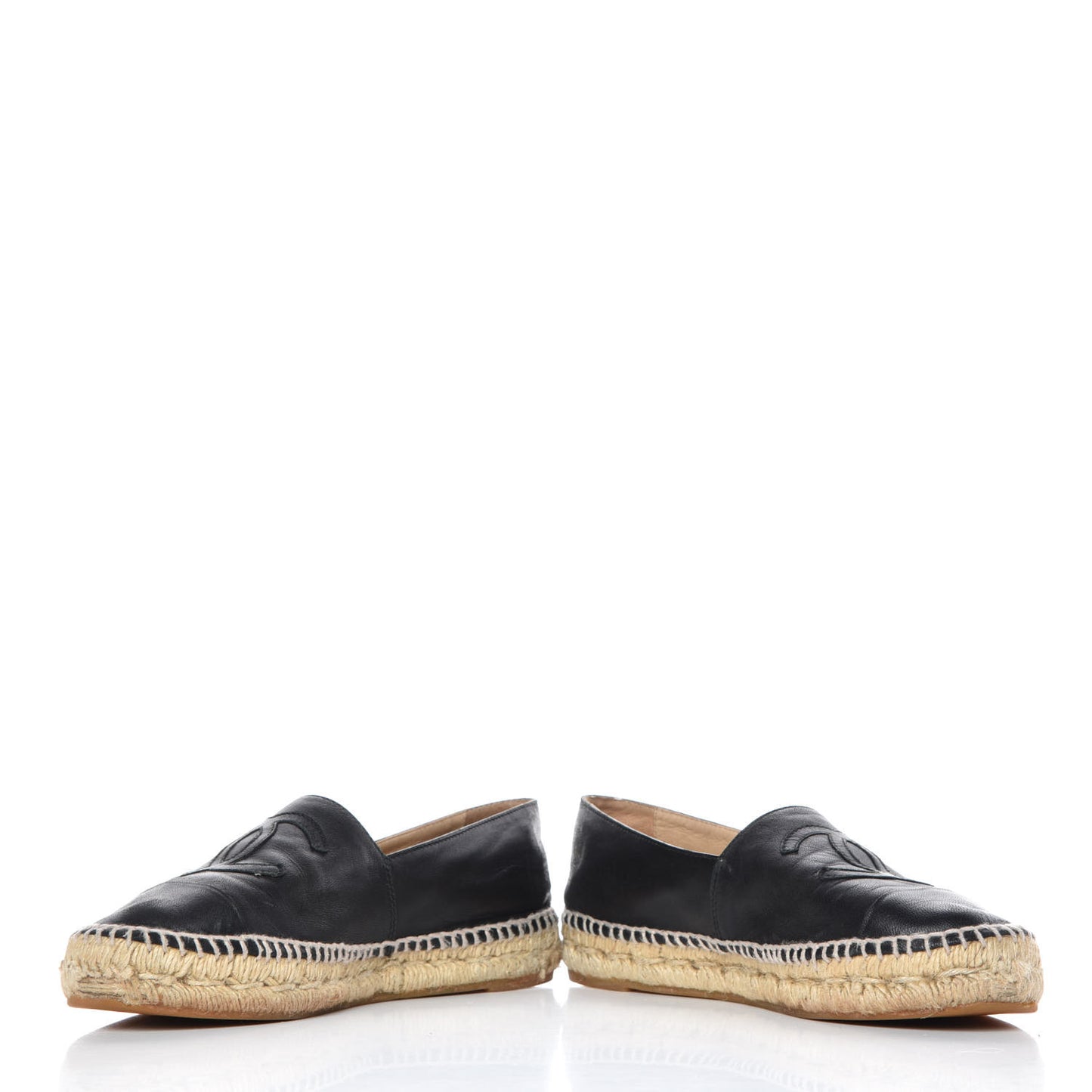 Lambskin CC Espadrilles 37 Black