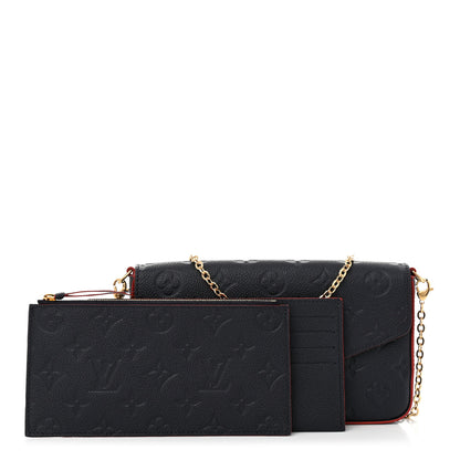 Louis Vuitton Empreinte Pochette Felicie Chain Wallet Marine Rouge 3 of 12