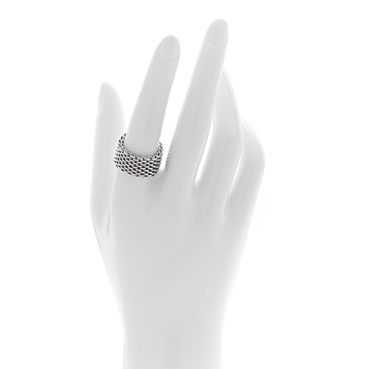 Sterling Silver Somerset Mesh Ring 57 8