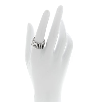 Tiffany Sterling Silver Somerset Mesh Ring 57 8 2 of 4