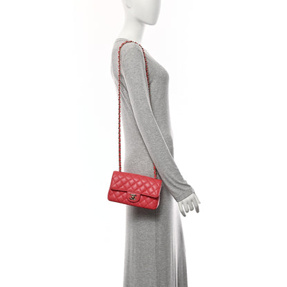 Chanel Caviar Quilted Mini Rectangular Flap Dark Pink 2 of 10
