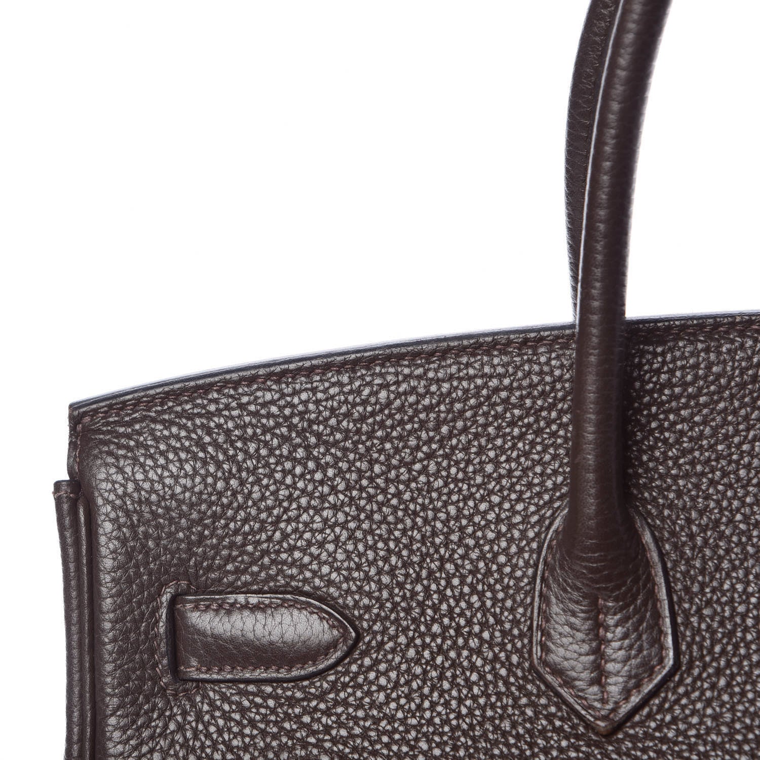Hermes Taurillon Clemence Birkin 35 Chocolate 22 of 37