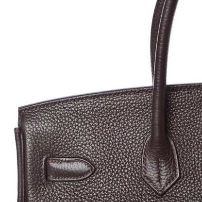 Hermes Taurillon Clemence Birkin 35 Chocolate 22 of 37