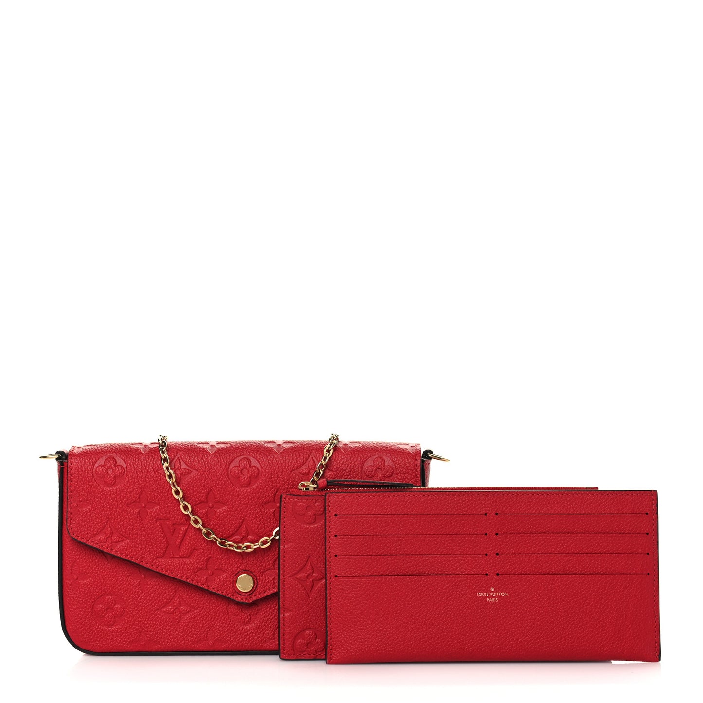 Empreinte Pochette Felicie Chain Wallet Scarlet