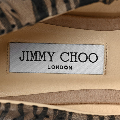 Jimmy Choo Tulle Suede Polka Dot Romy Flats 41.5 Black Nude 7 of 8
