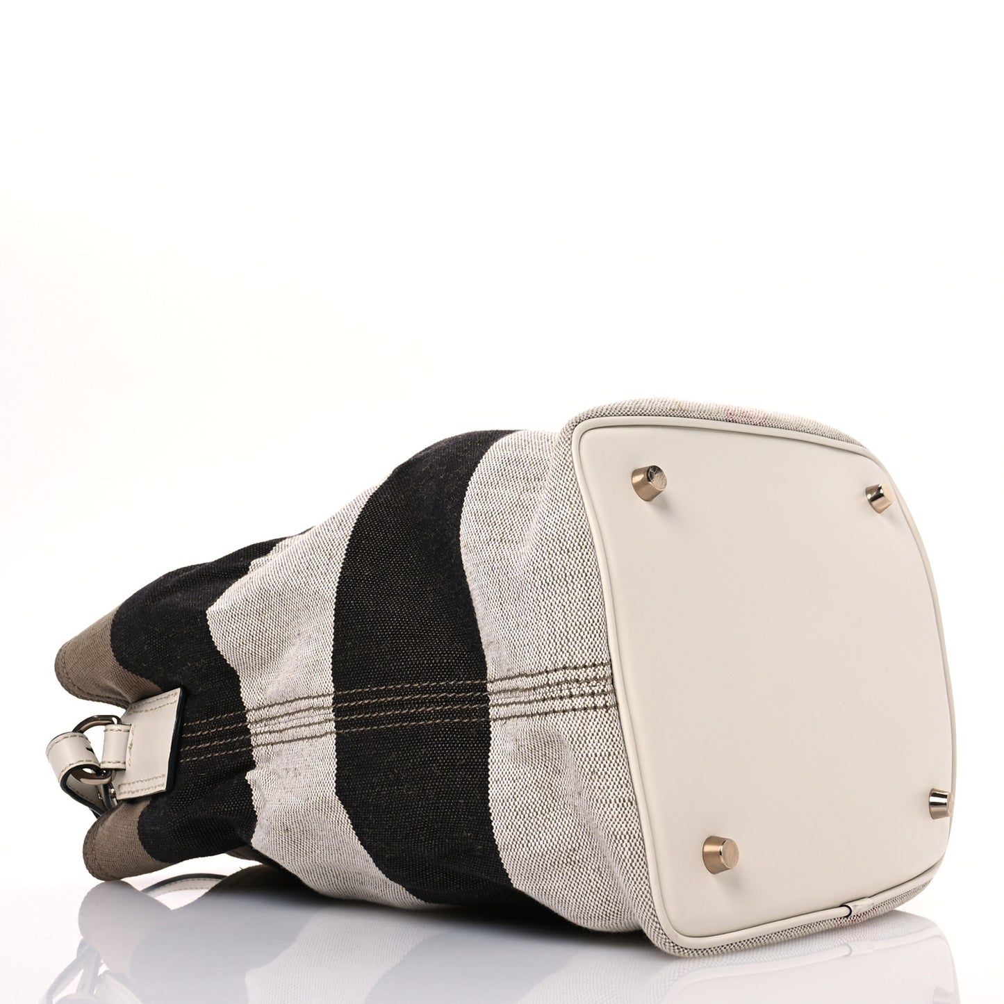 Canvas Mega Check Medium Susanna Hobo White