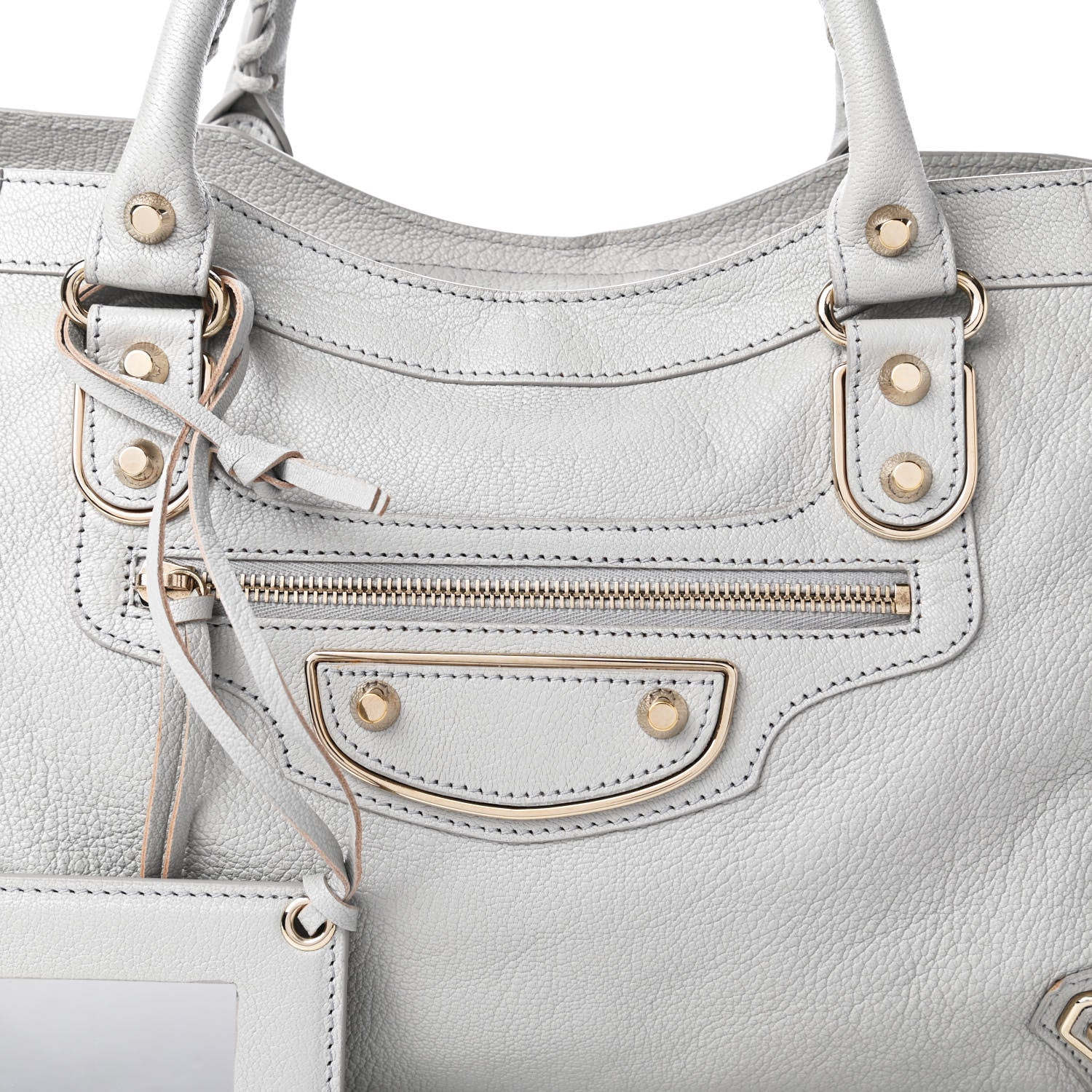 Balenciaga Chevre Gold Metallic Edge Hardware City Gris Perle 10 of 10