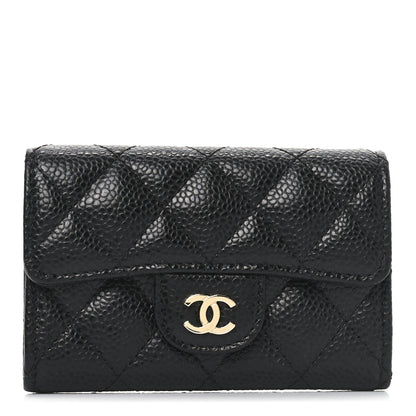 Chanel Caviar Quilted Flap Card Holder Black 1 of 9