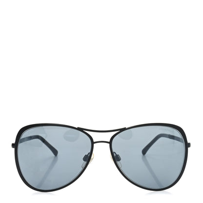 Chanel Pilot Summer Aviator Sunglasses 4223 Black 2 of 8