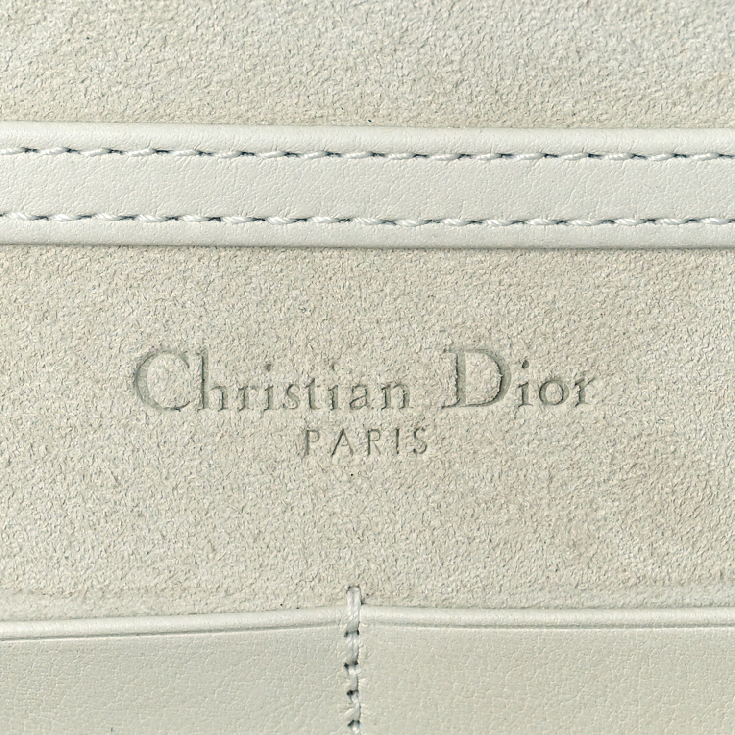 Christian Dior Calfskin Studded Diorama Wallet on Chain Pouch Off White 6 of 10