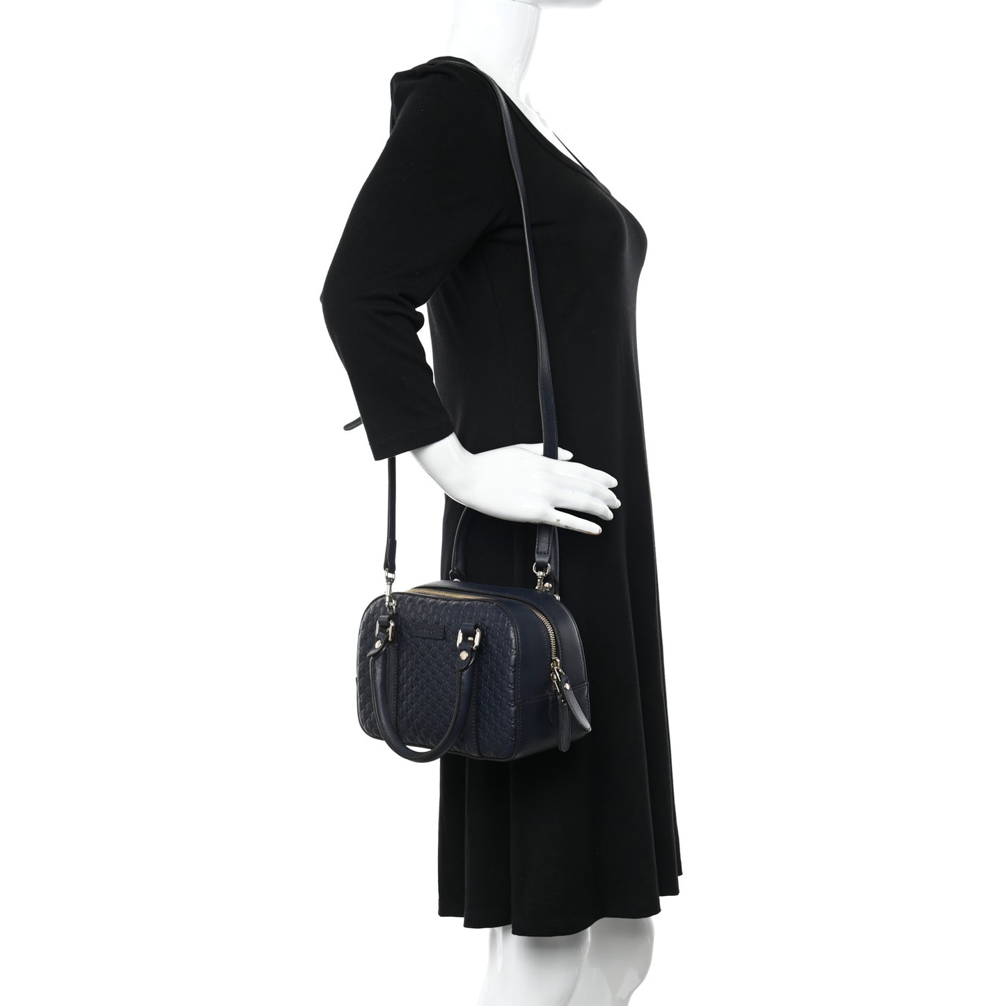 Soft Microguccissima Small Crossbody Bag Blue
