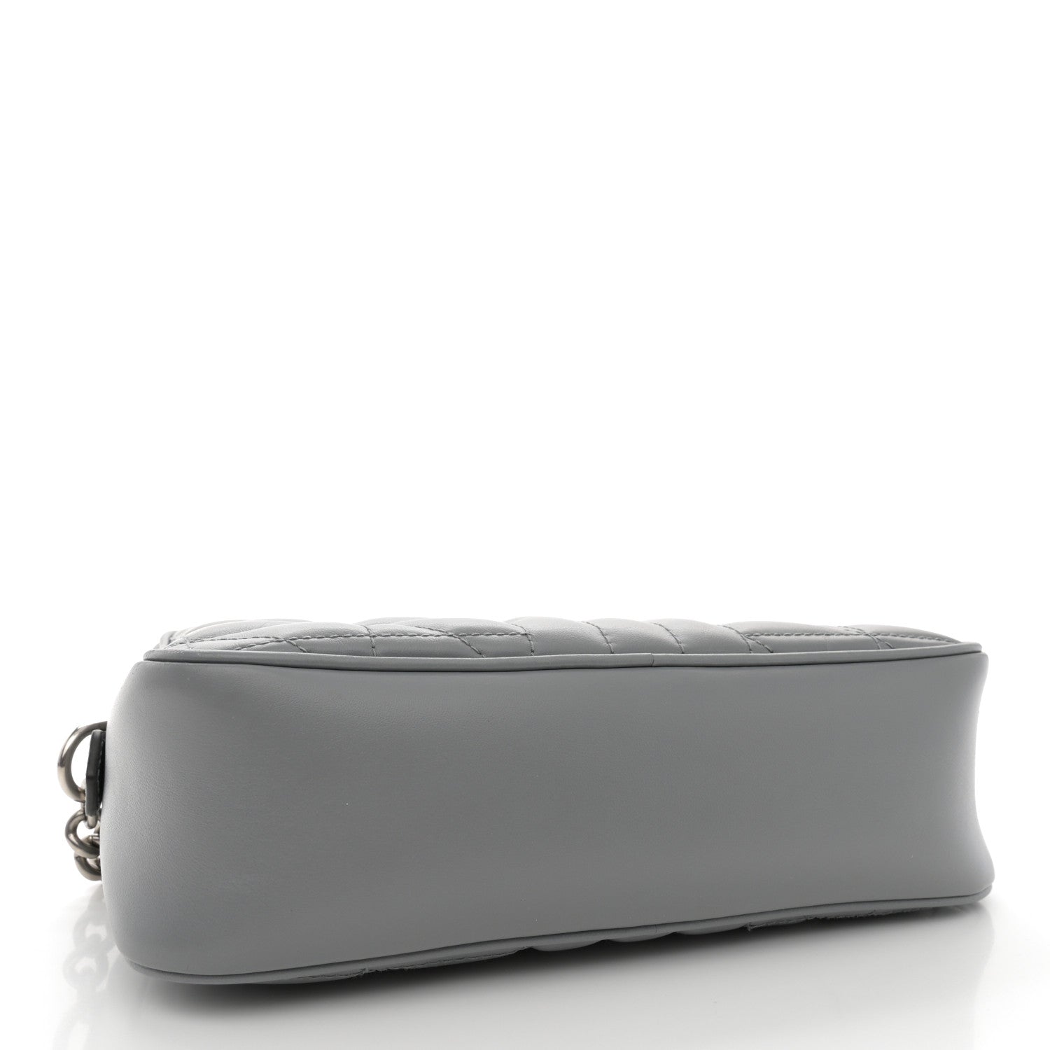 Gucci Calfskin Matelasse Aria Small GG Marmont Chain Shoulder Bag Deep Grey 4 of 12