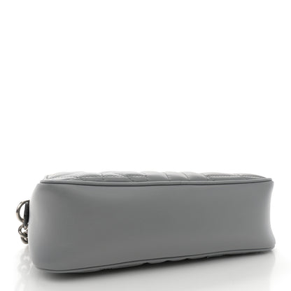 Gucci Calfskin Matelasse Aria Small GG Marmont Chain Shoulder Bag Deep Grey 4 of 12