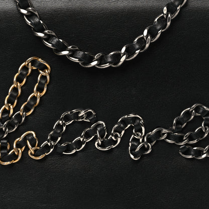 Chanel Calfskin Chain 20s Signe Wallet on Chain WOC Black 9 of 11