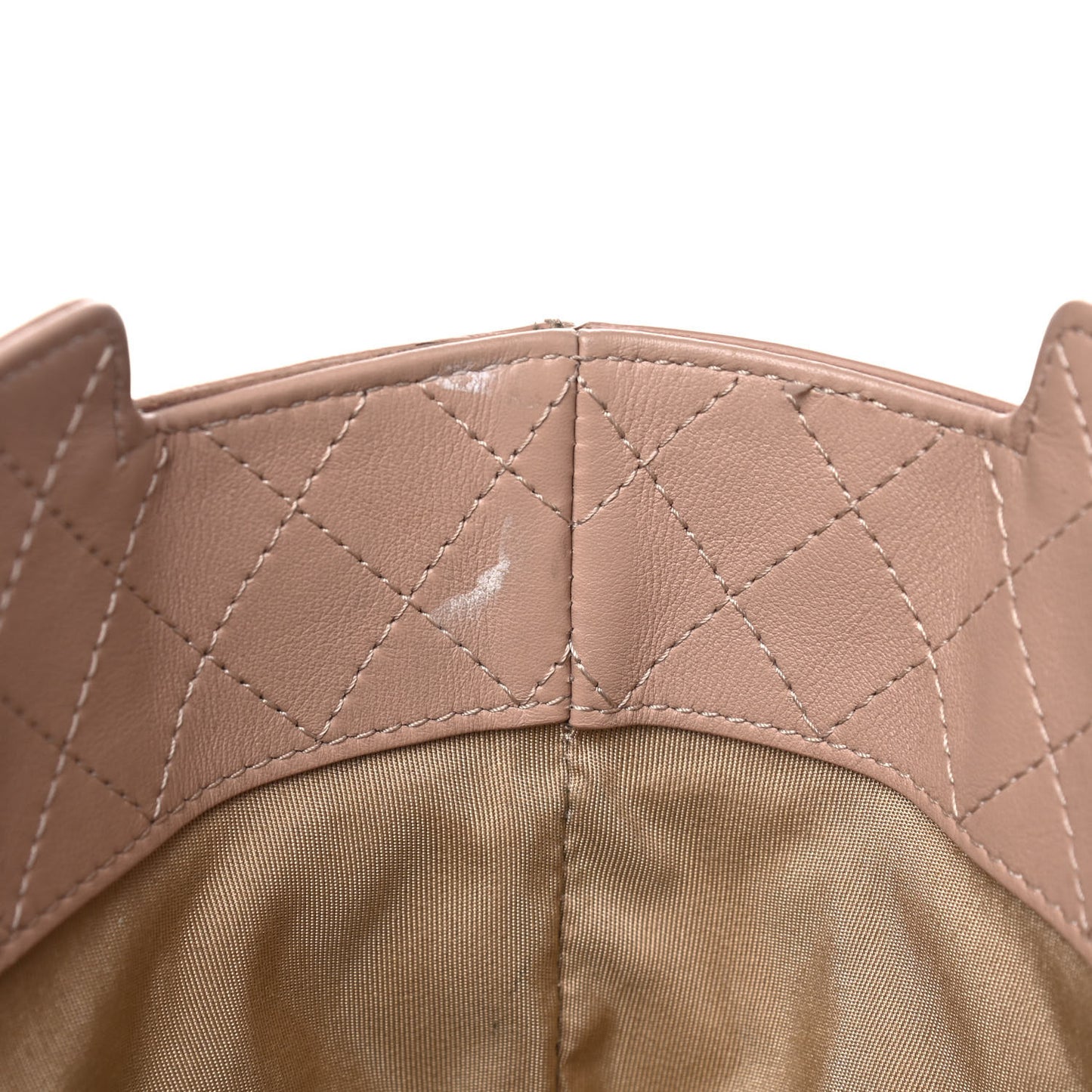 Calfskin Quilted Large Shopping Tote Light Pink