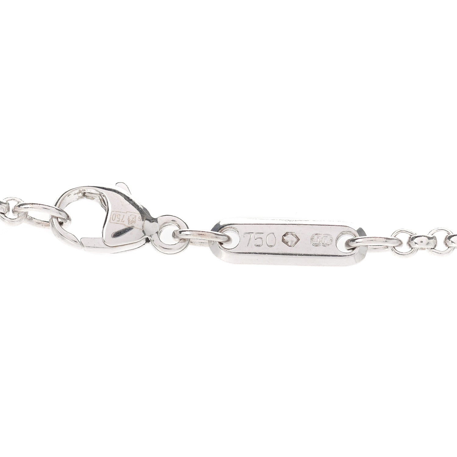 Chopard 18K White Gold Happy Diamond Halo Pendant Necklace 5 of 6