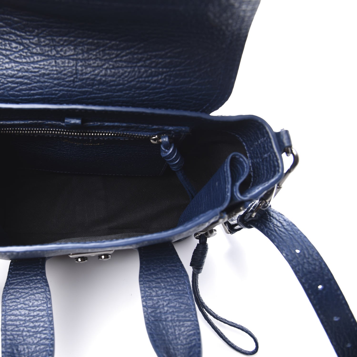 3.1 Phillip Lim 3.1 Textured Calfskin Mini Pashli Satchel Lapis Black 4 of 11