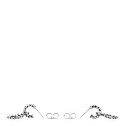 John Hardy Sterling Silver Dot Door Knocker Drop Earrings 3 of 4