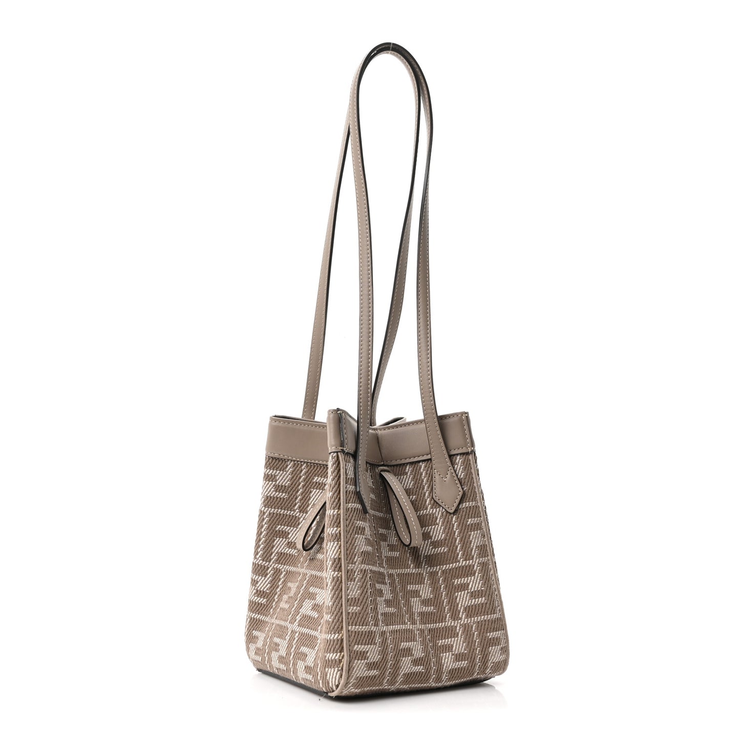 Fabric Jacquard Vitello Grace FF 1974 Mini Fendi Origami Dove White Dove