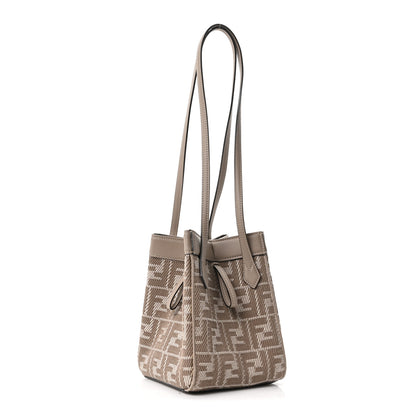 Fendi Fabric Jacquard Vitello Grace FF 1974 Mini Fendi Origami Dove White Dove 3 of 9