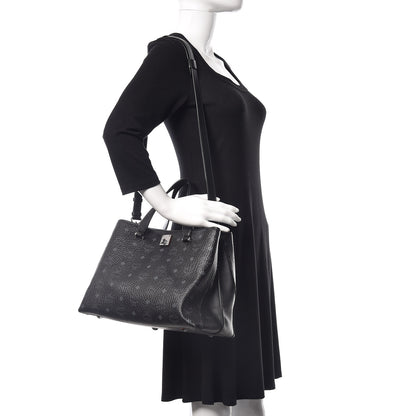 MCM Visetos Large Essential Tote Black 2 of 14