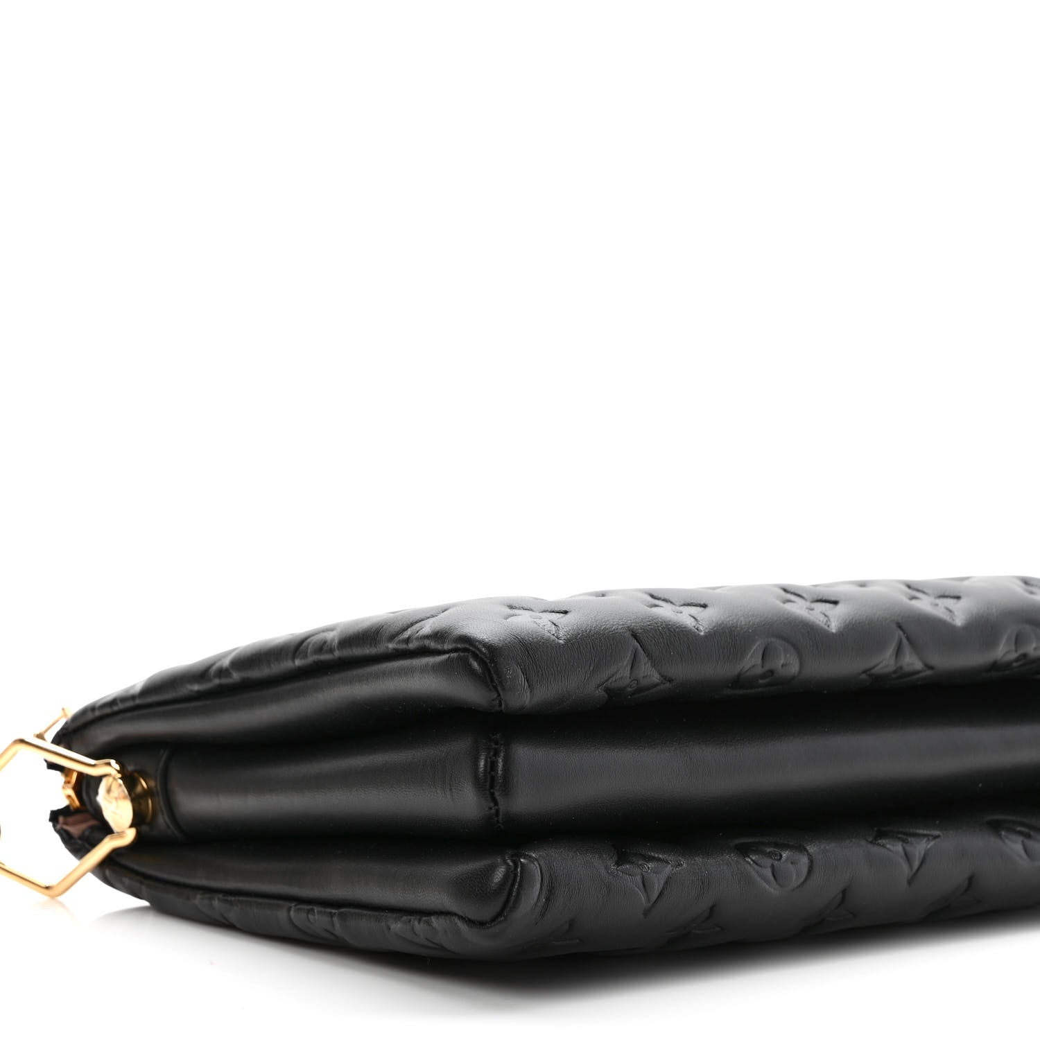Louis Vuitton Lambskin Embossed Monogram Coussin PM Black 8 of 9