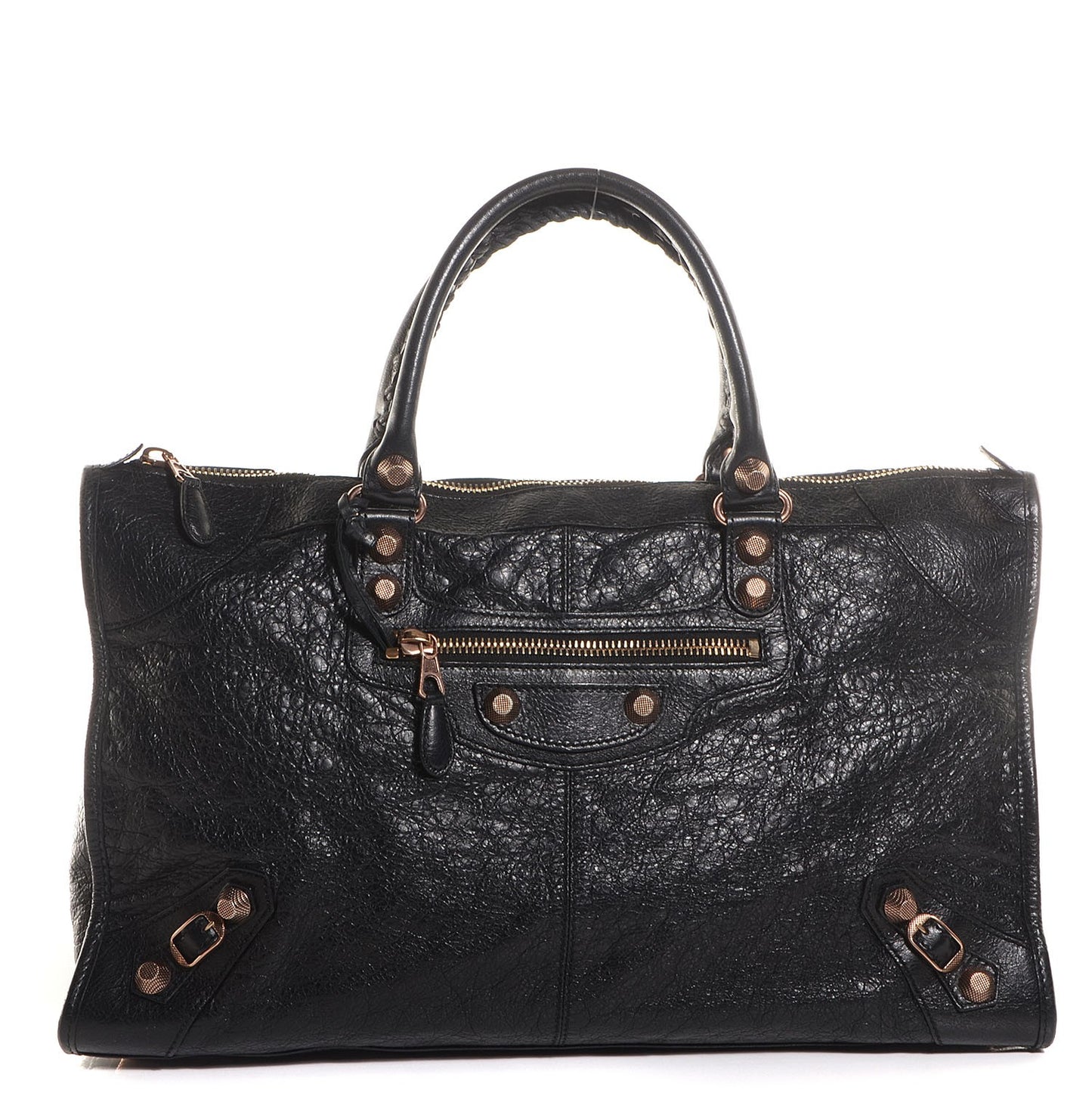Agneau Giant 12 Rose Gold Hardware Work Black