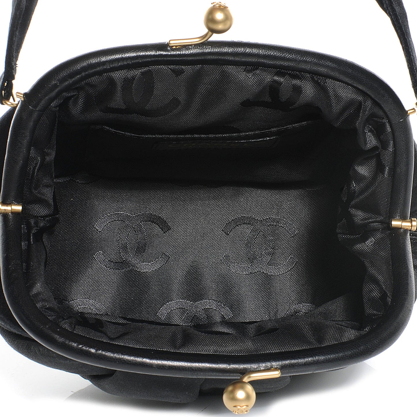 Satin Pleated Evening Clutch Bag Black