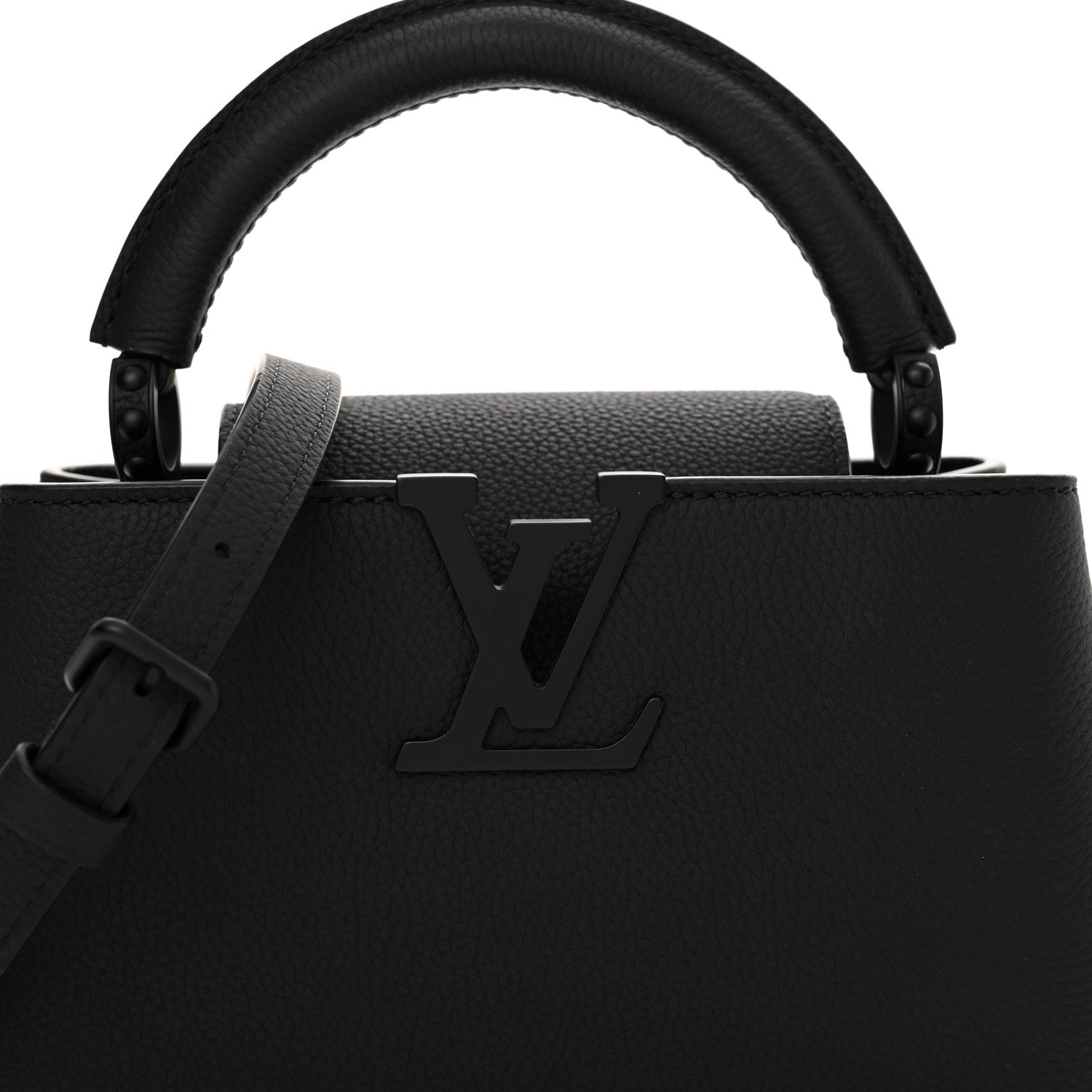 Louis Vuitton Taurillon Capucines Mini Matte Black 7 of 9