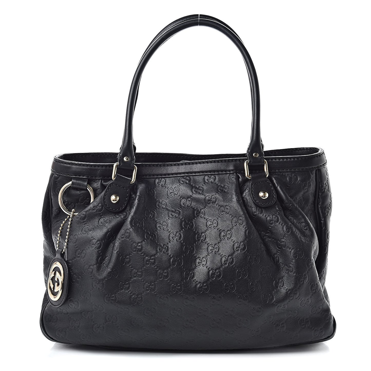 Guccissima Medium Sukey Top Handle Tote Black