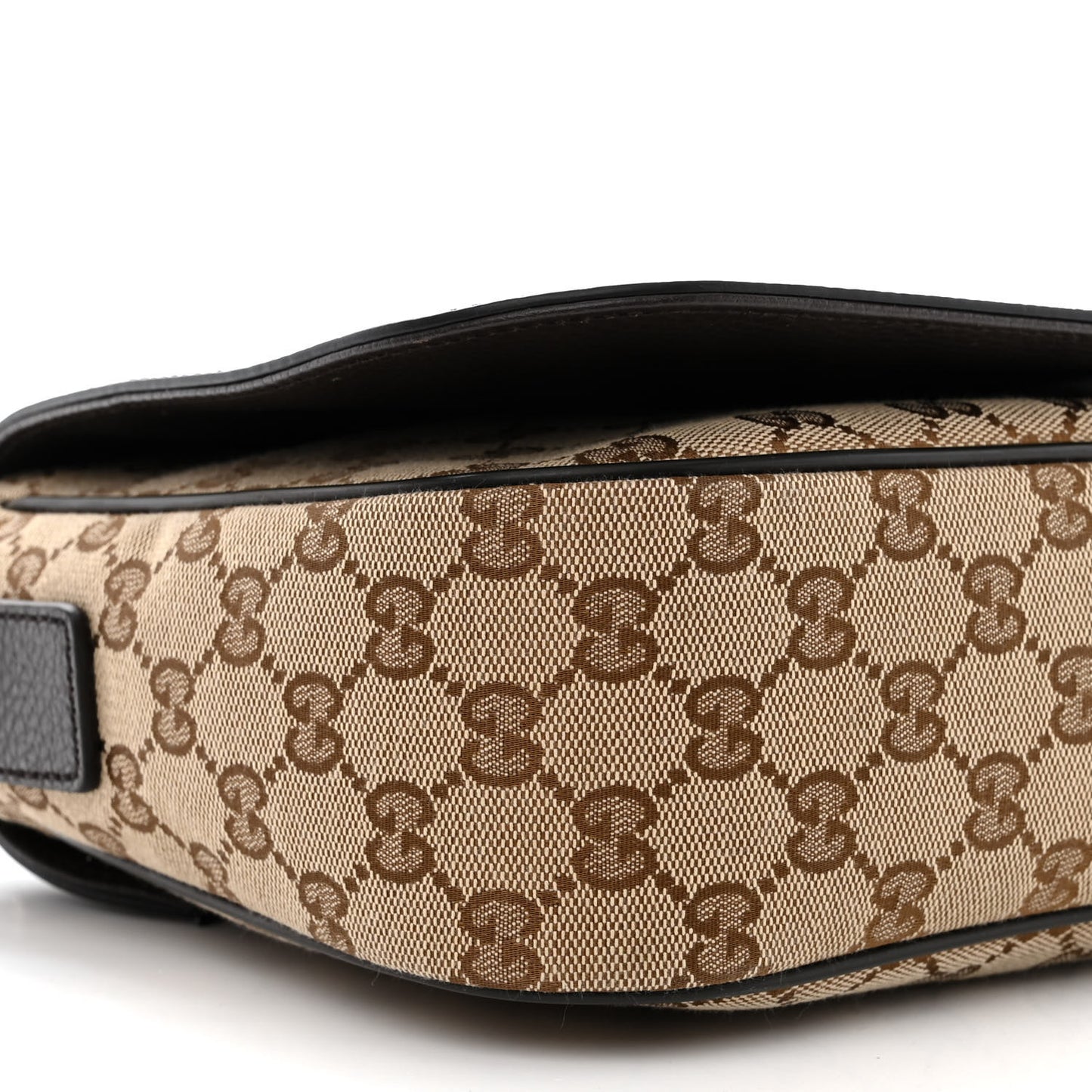 Monogram Flap Messenger Bag Beige Dark Brown