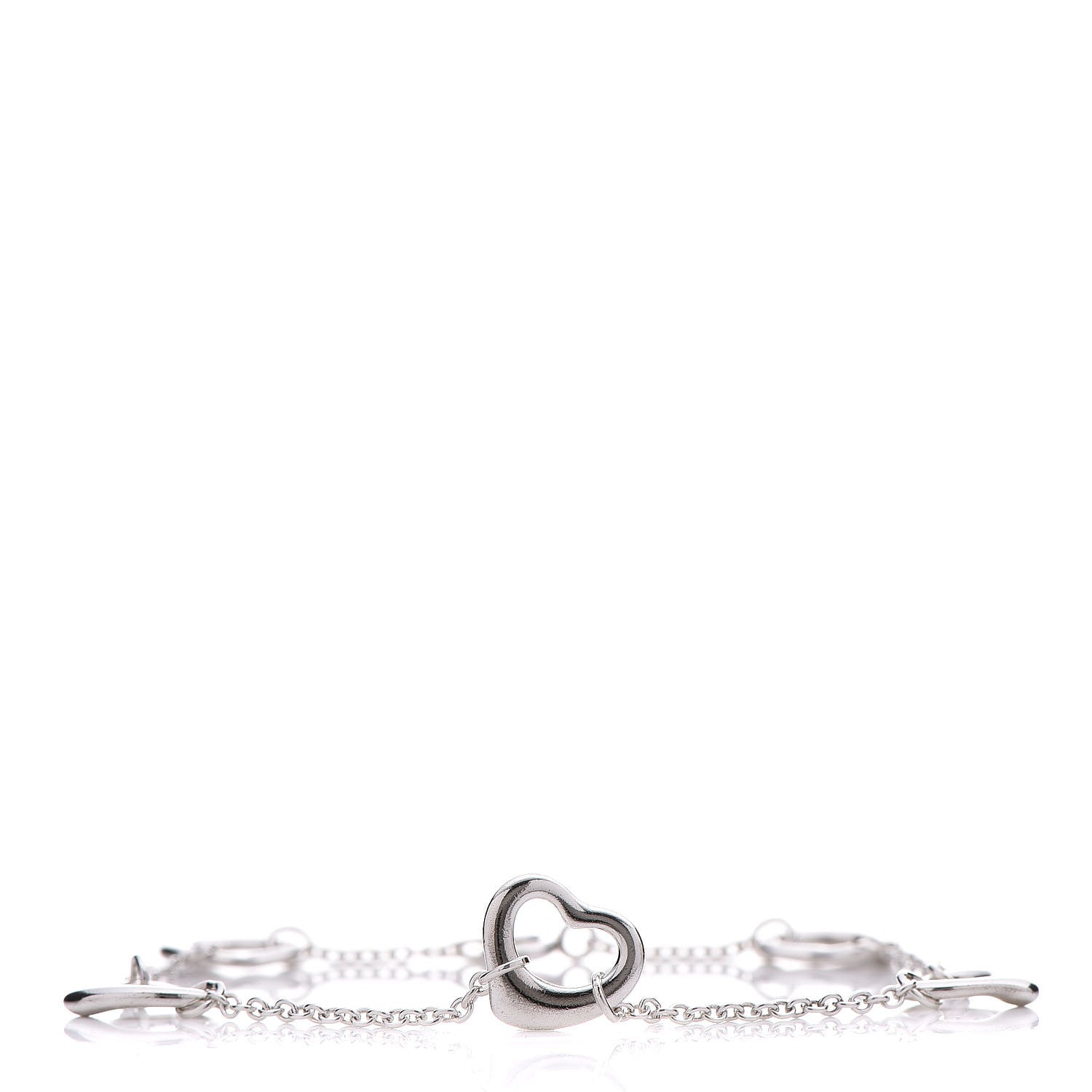 Tiffany Sterling Silver Elsa Peretti Open Heart Bracelet 1 of 7