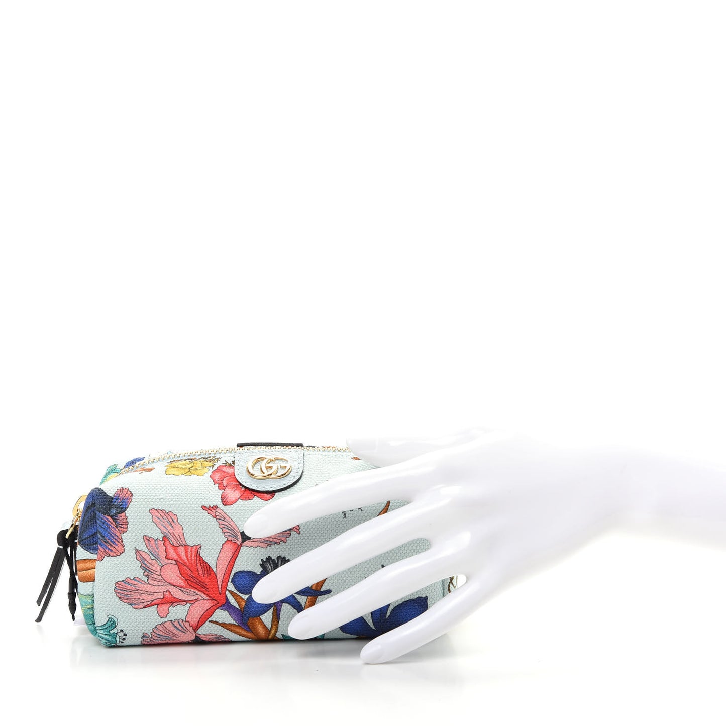 Canvas Flora GG Marmont Pouch Cosmetic Case Multicolor