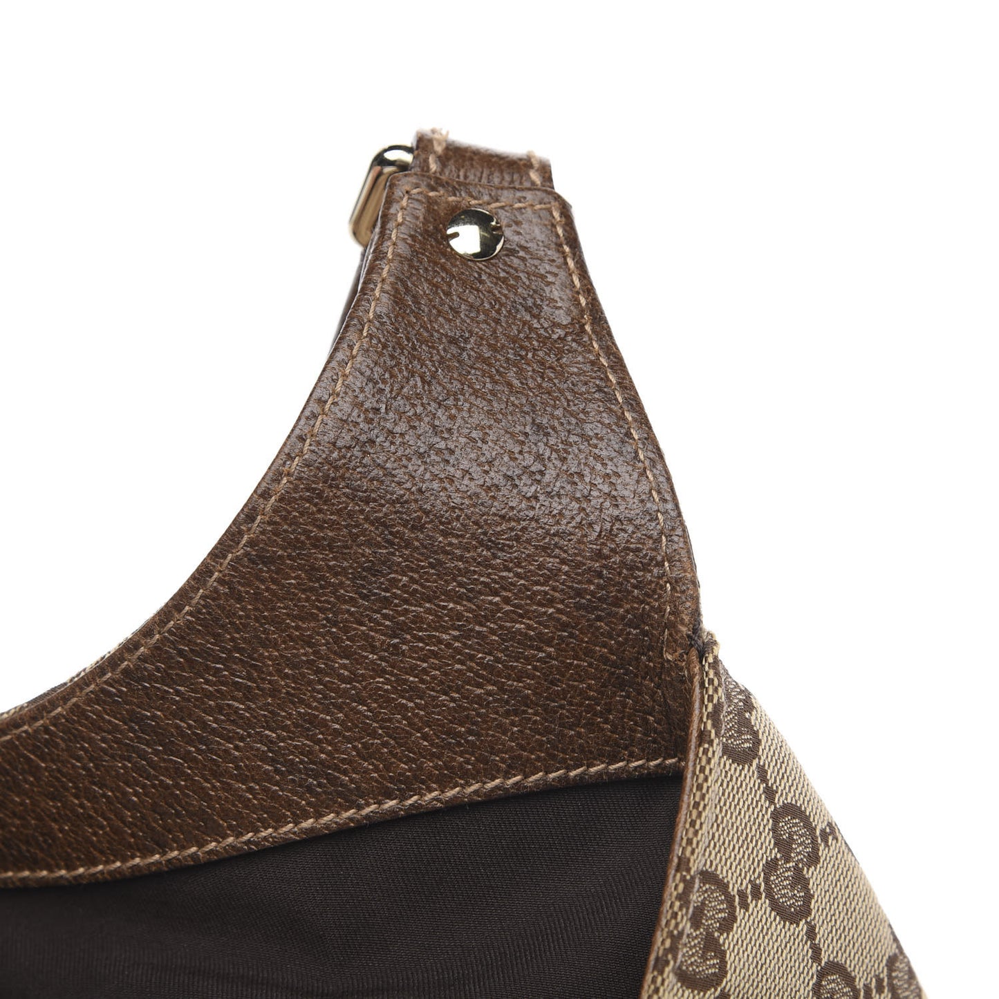 Monogram Calfskin Bardot Tote Brown