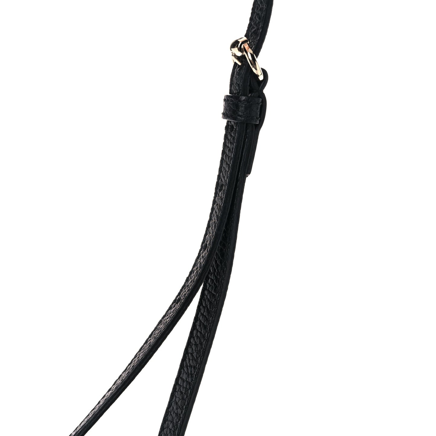 Pebbled Calfskin Small Soho Disco Bag Black