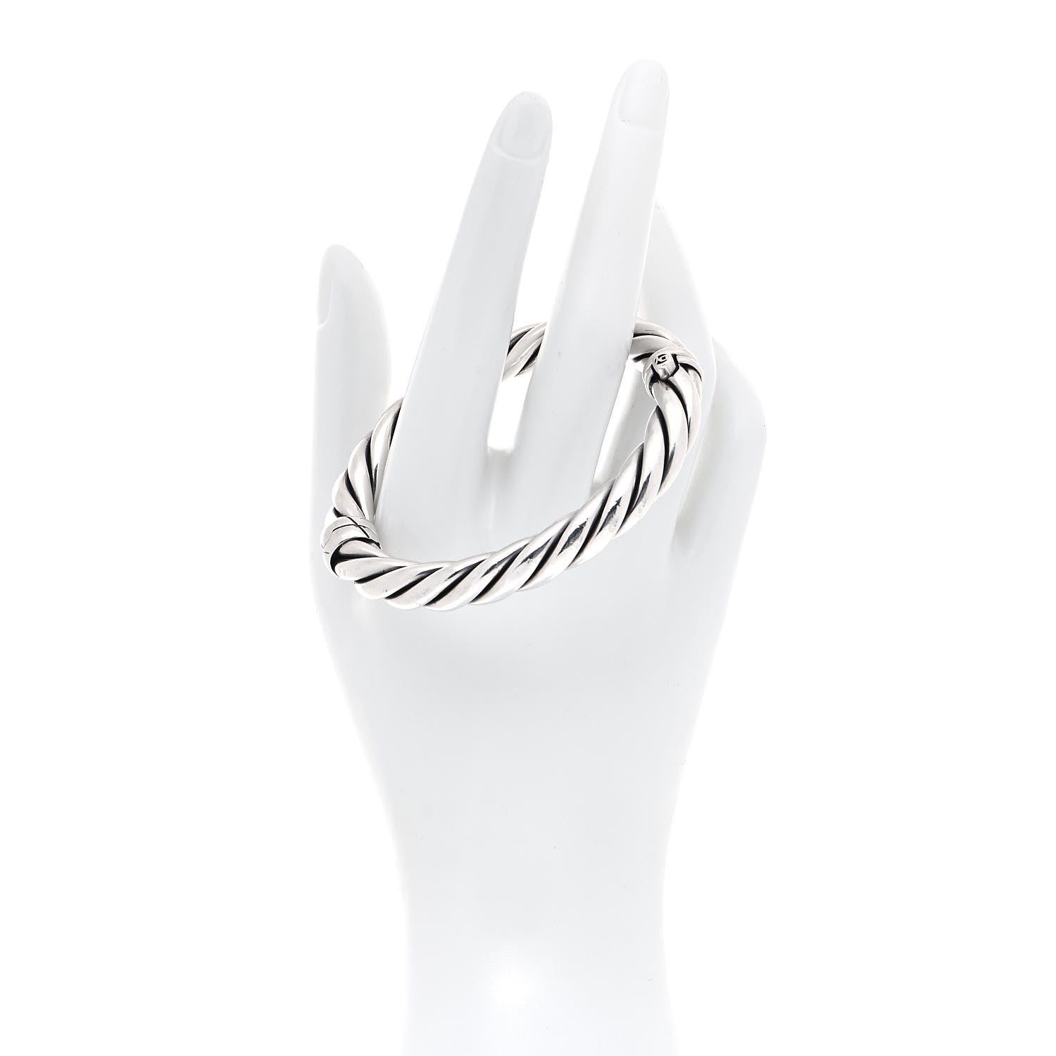 David Yurman Sterling Silver Metro Hinged Bangle Bracelet 2 of 6
