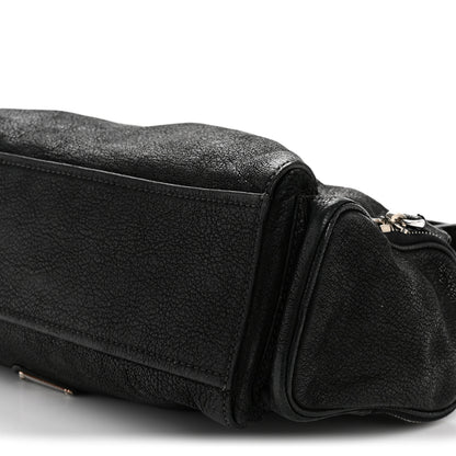Prada Cervo Antik Easy A Foldover Pushlock Flap Shoulder Bag Black 10 of 15