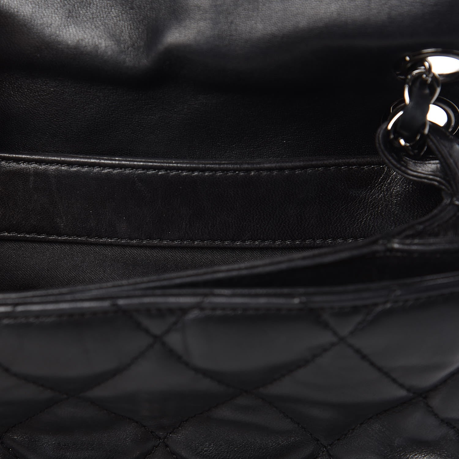 Chanel Lambskin Quilted Mini Chanel 3 Flap Black 9 of 12