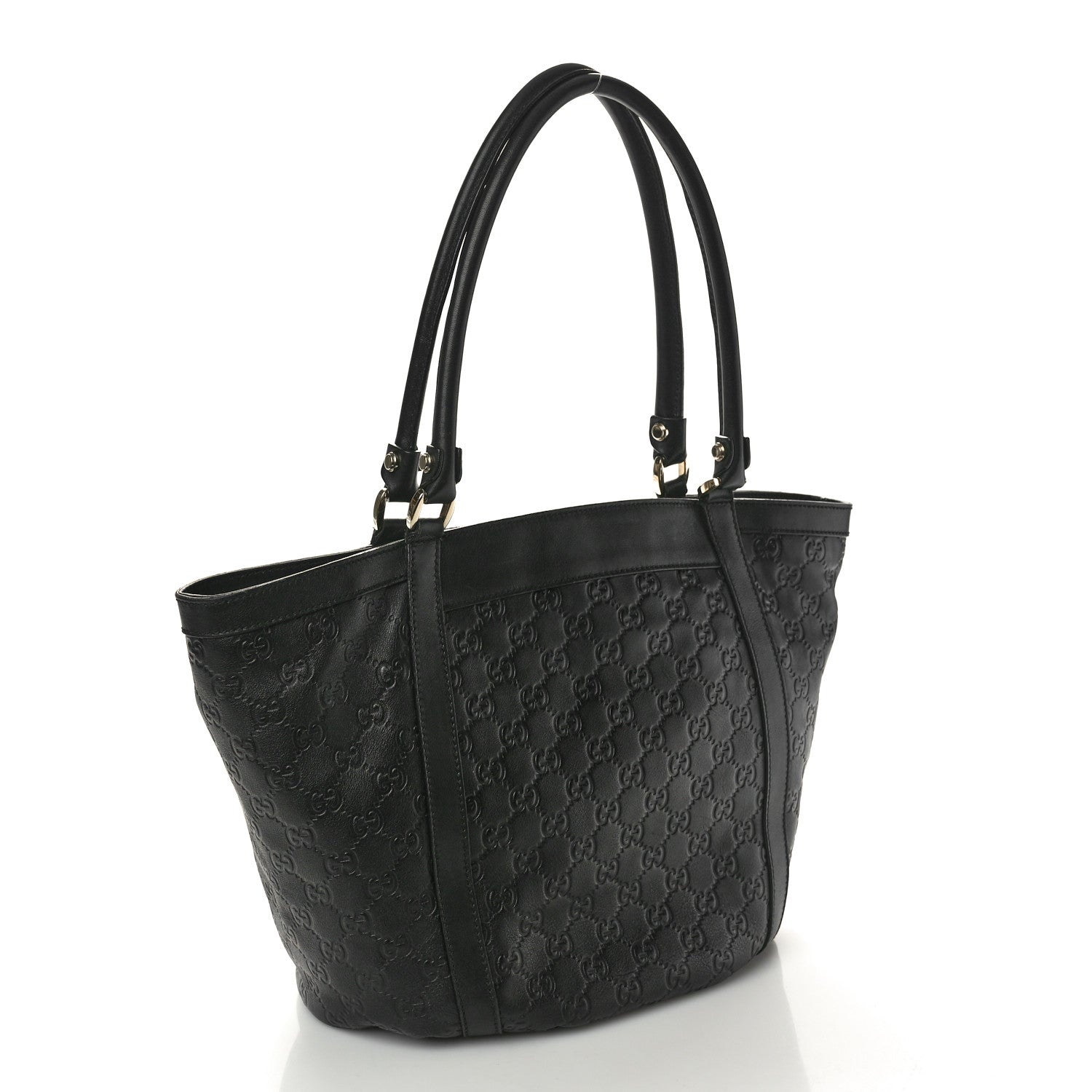 Gucci Guccissima Medium D Gold Tote Black 3 of 10