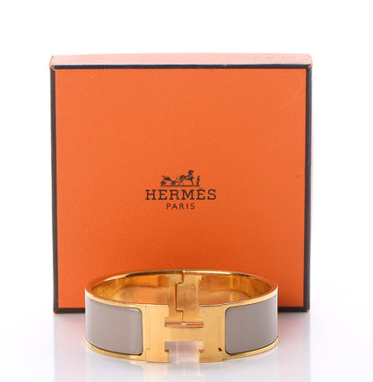 Hermes Enamel Wide Clic Clac H Bracelet GM Marron Glace 13 of 13