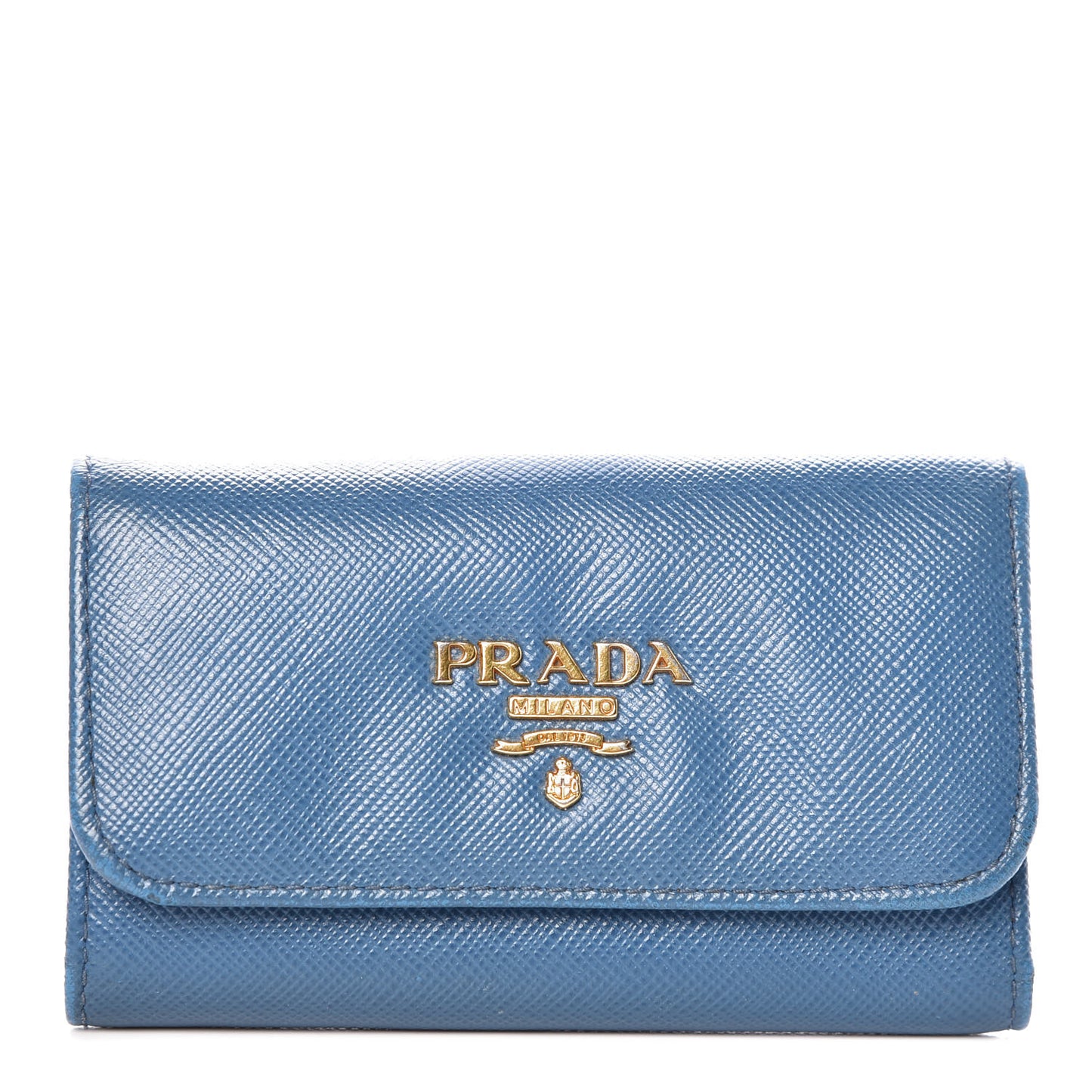 Saffiano Metal 6 Key Holder Cobalto