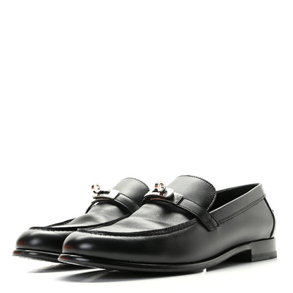 Hermes Calfskin Destin Loafers 40 Black 3 of 15
