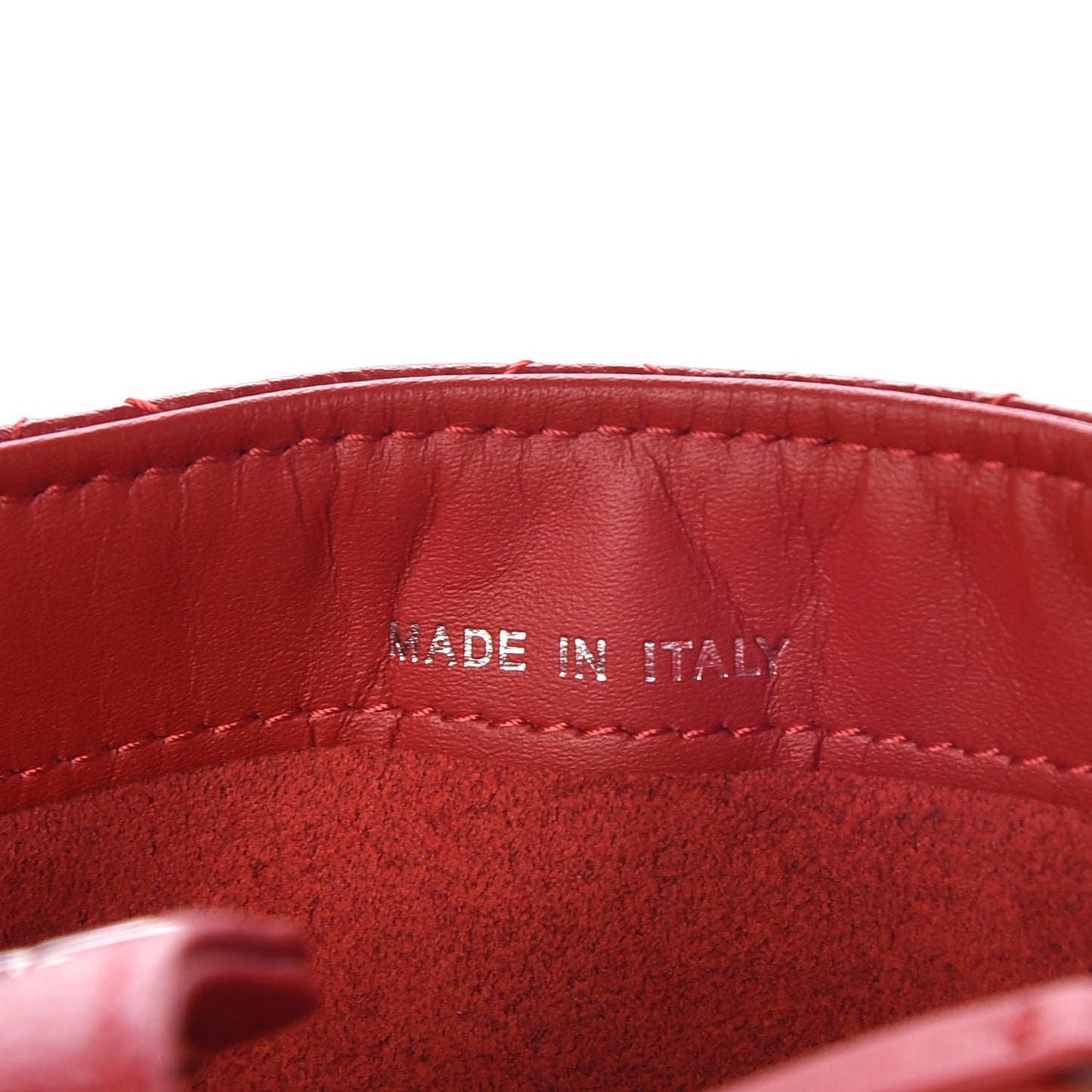 Caviar Quilted Mini Phone Holder Clutch Red